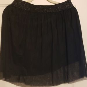 Black Tool Skirt with Sparkly waist band